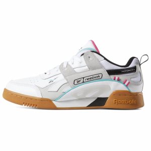 Adidasy Damskie Reebok Workout Plus ATI 90s Białe/Turkusowe/Czarne/Szare PL 01LRVTN